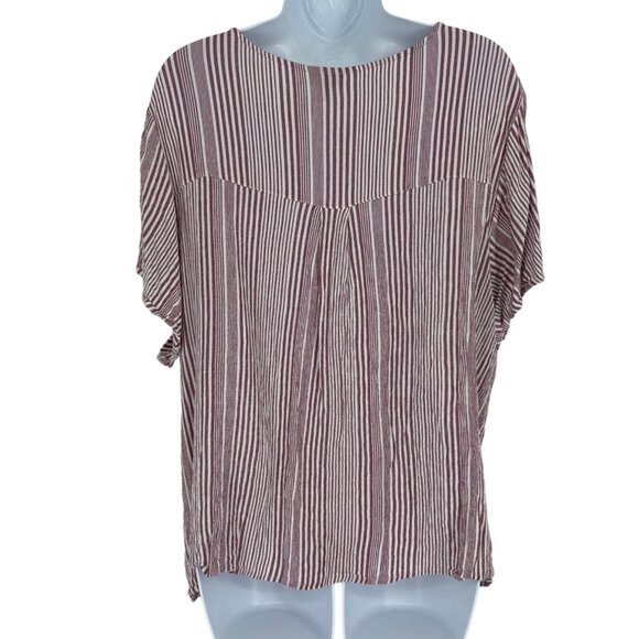 Torrid Rayon Crepe Button Front Short Sleeve Blouse Size 3X - Picture 4 of 8